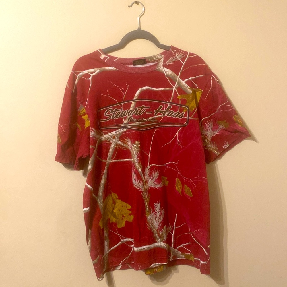 Unisex Short Sleeve Team Real Tree Racing Stewart - Hass Racing AOP Shirt XL